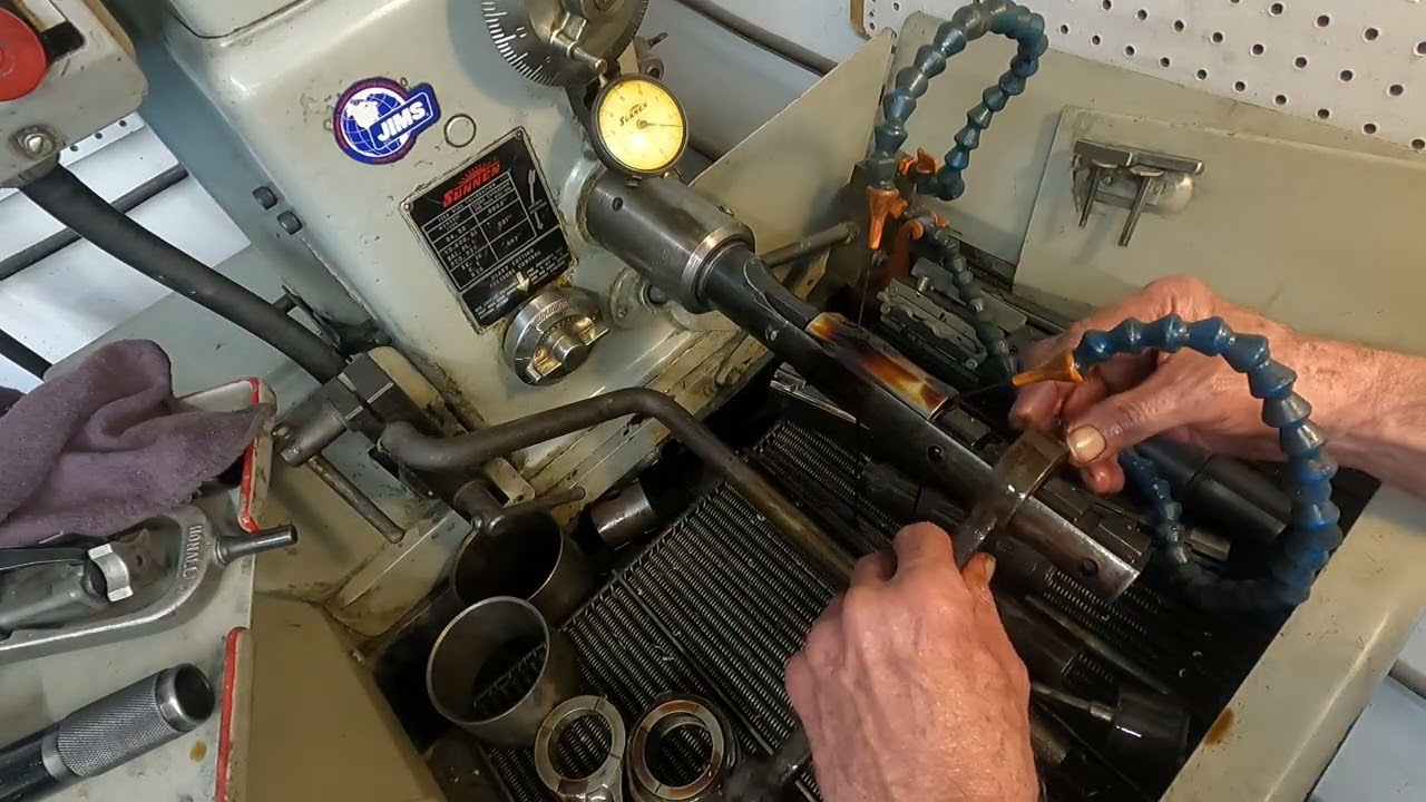 Sunnen Hone Working Bearing Steel before lapping