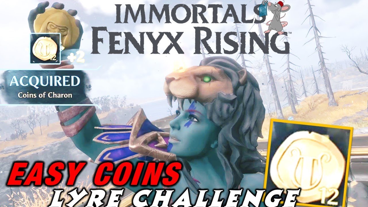 Immortals Fenyx Rising Easy Charon Coins - All 3 Lyre Myth Challenges - Clashing Rocks In A Minute!