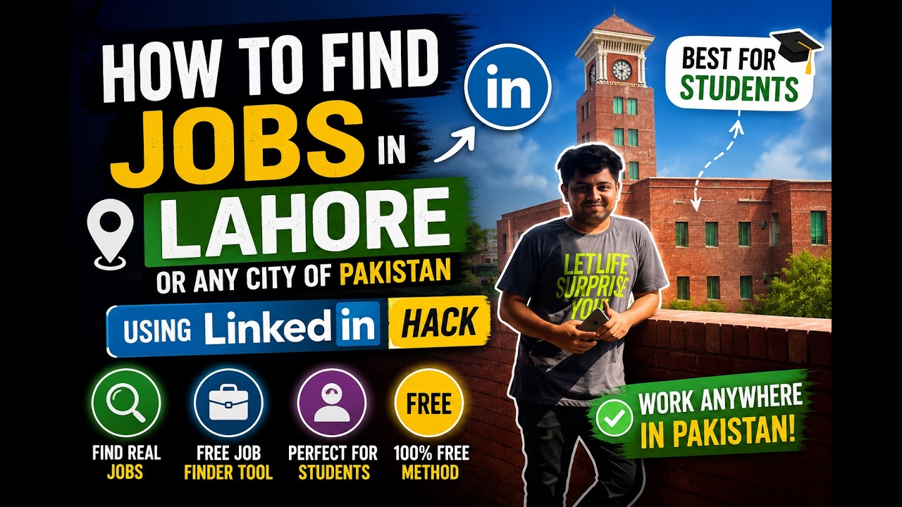 Find Jobs in Lahore, Islamabad, Karachi & Pakistan Using LinkedIn Hack | Best for Students & Females