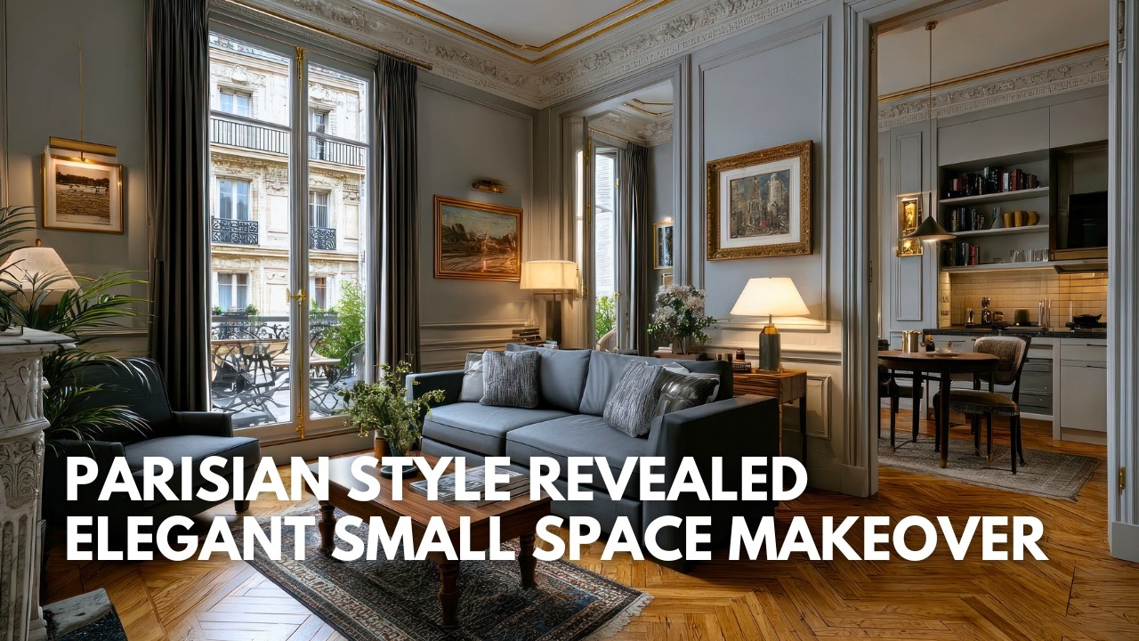 Elegant Small Studio Makeover: Parisian Art-Inspired Interior Design