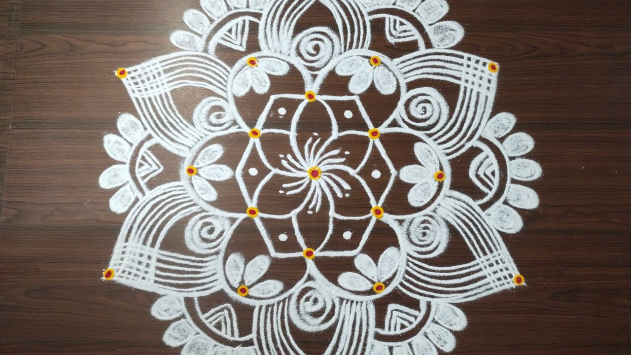 Beautiful & Simple Rangoli kolam designs 🌷 Daily Muggulu designs 🌷Easy Rangoli kolam designs 🌷