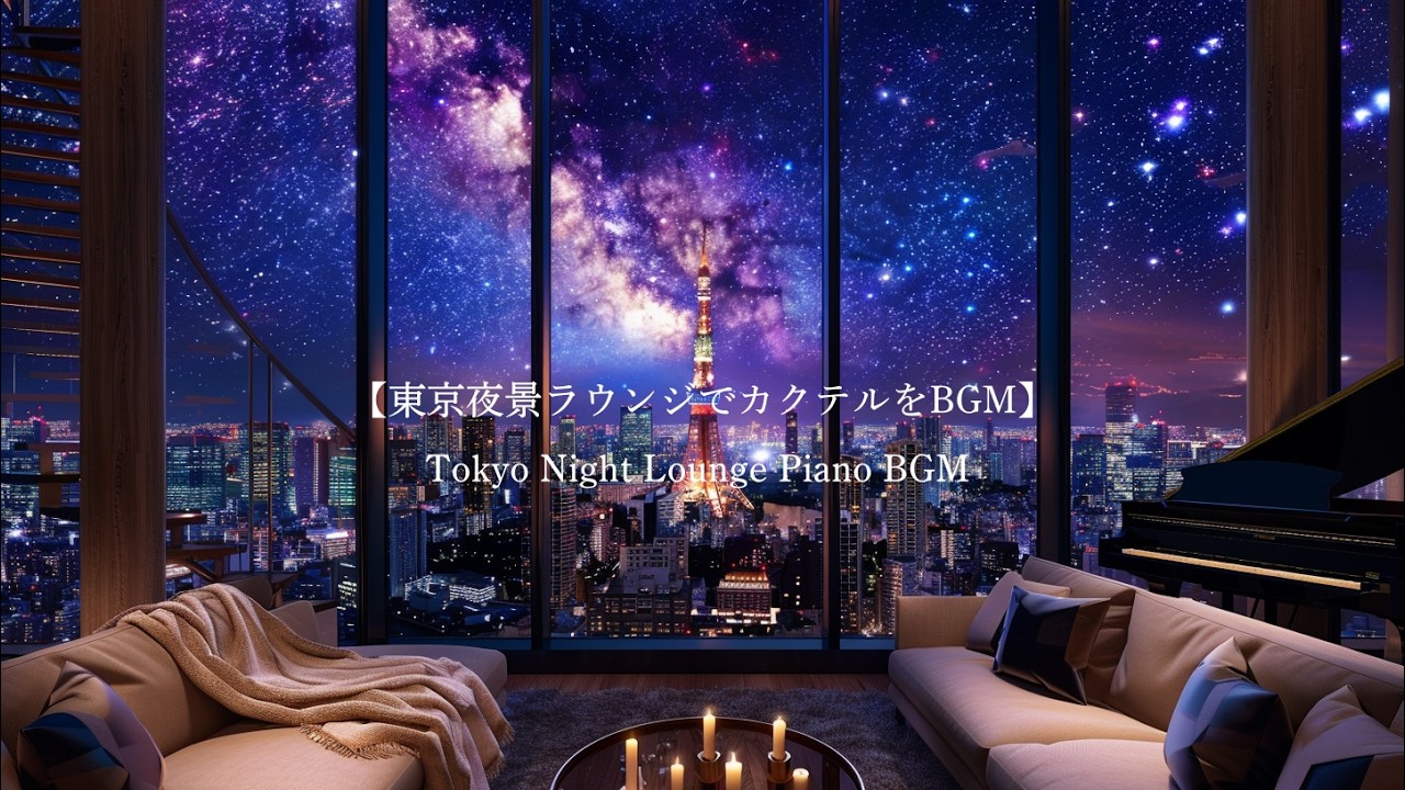 【東京夜景ラウンジでカクテルをどうぞBGM】｜Tokyo Night Lounge Piano BGM