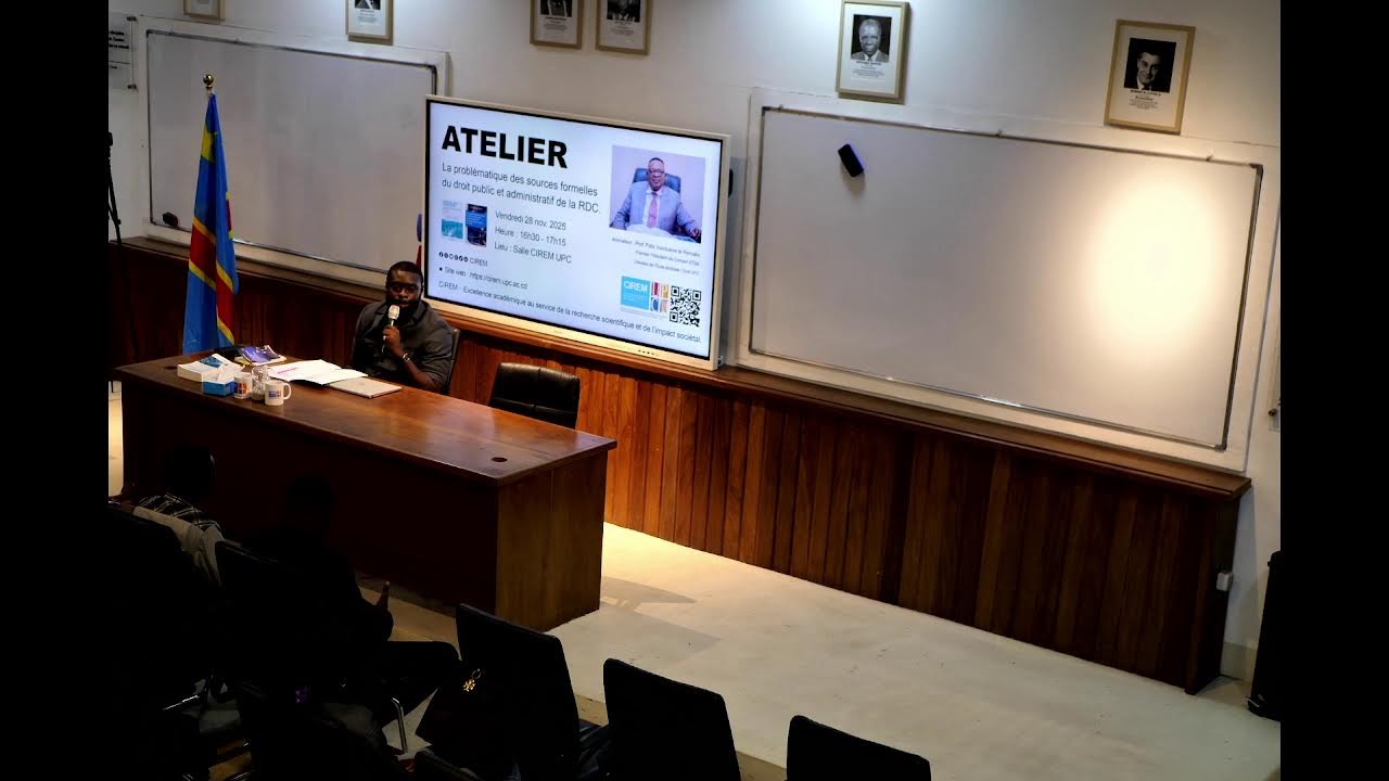 Atelier : Les sources formelles du droit public et administratif en RDC