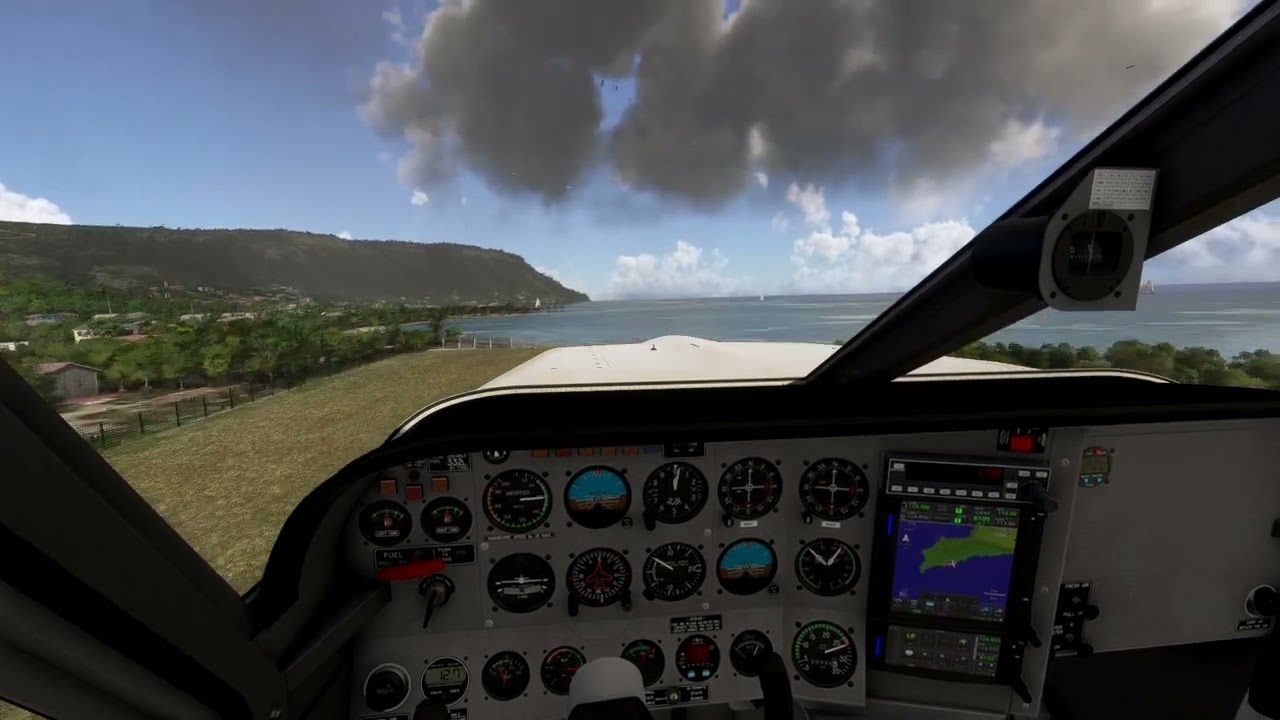 FS24 | Take off Desirade with rain [TFFA] Airvan GA8