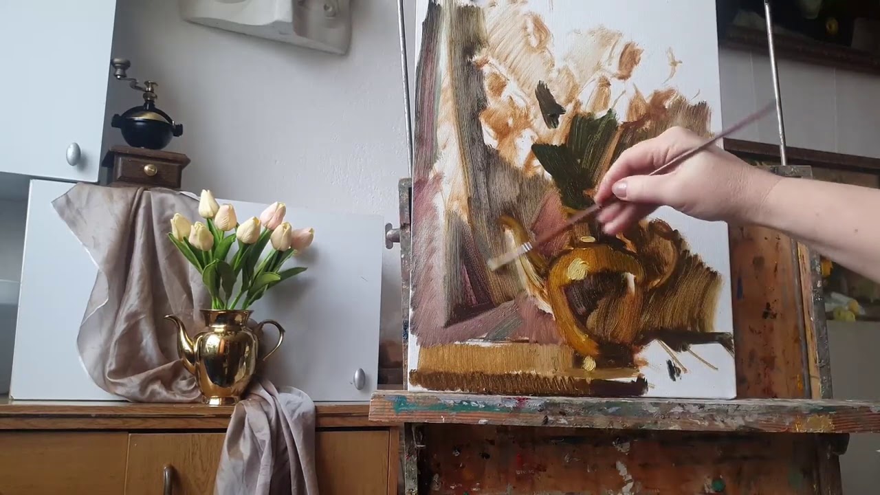 Тюльпаны. Живопись маслом