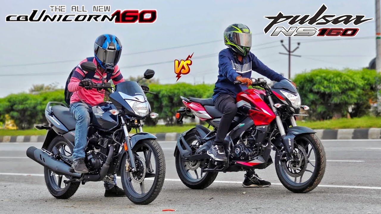 Honda Unicorn 160 Vs Pulsar NS 160 | Drag Race | Race Till Their Potential !