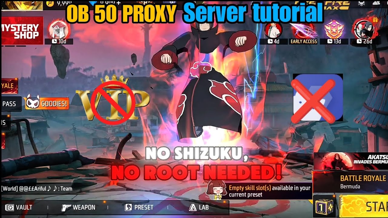🔥 Free Fire OB50 Proxy Server Setup | No Root, No Shizuku | free fire Beta Server Guide 2025🔥#proxy 