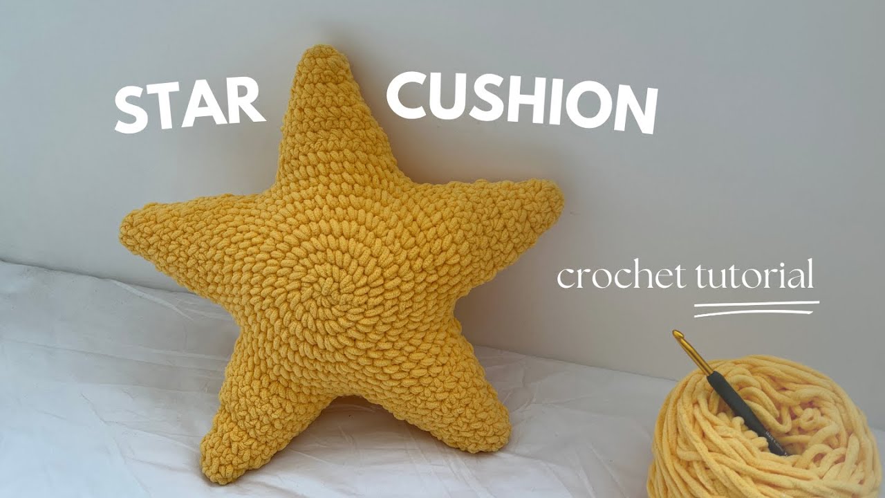 ✨EASY Crochet Star Cushion Tutorial for Beginners