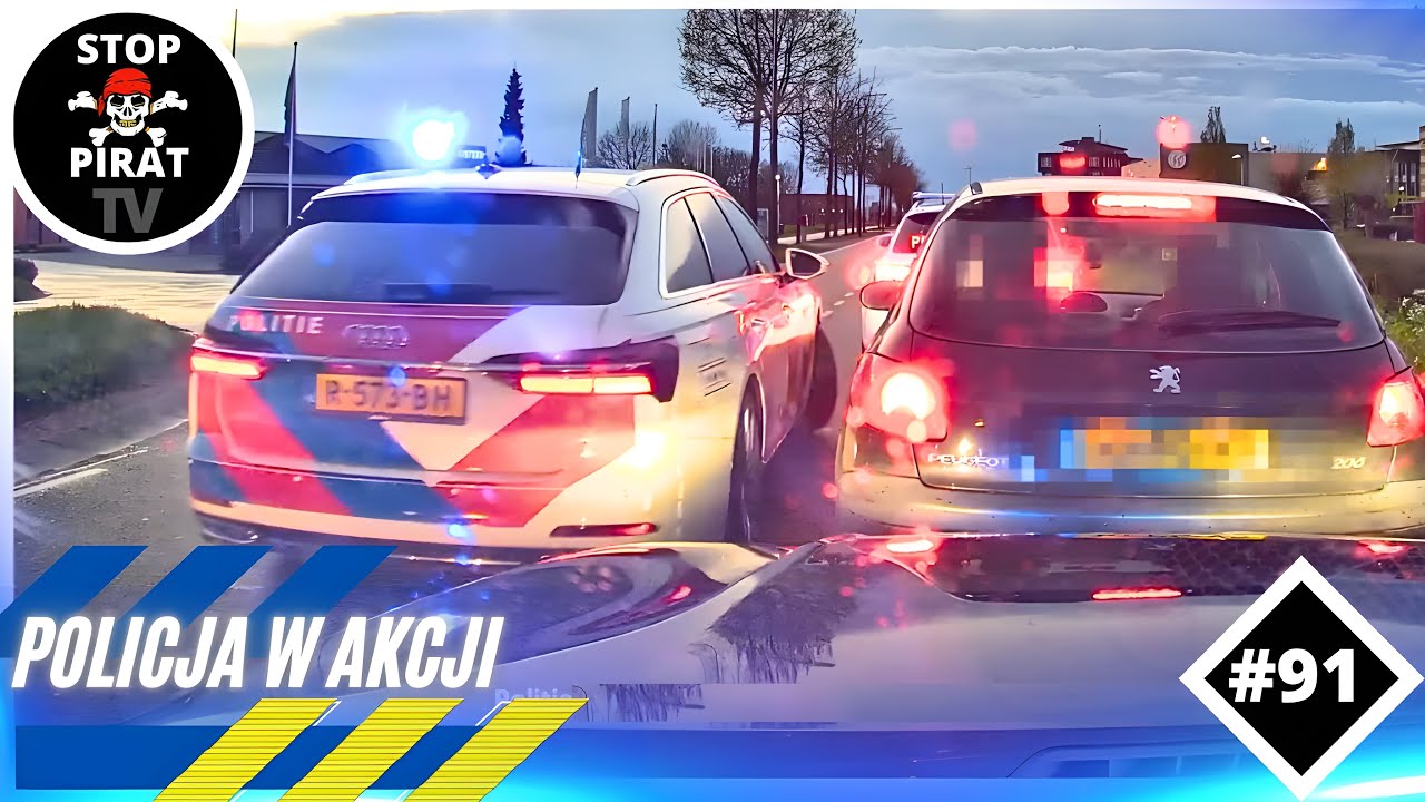 POLICJA W AKCJI #91 - Obława na skradzionego Peugeota, Ofiarna ucieczka z motocyklem na pace, Pościg