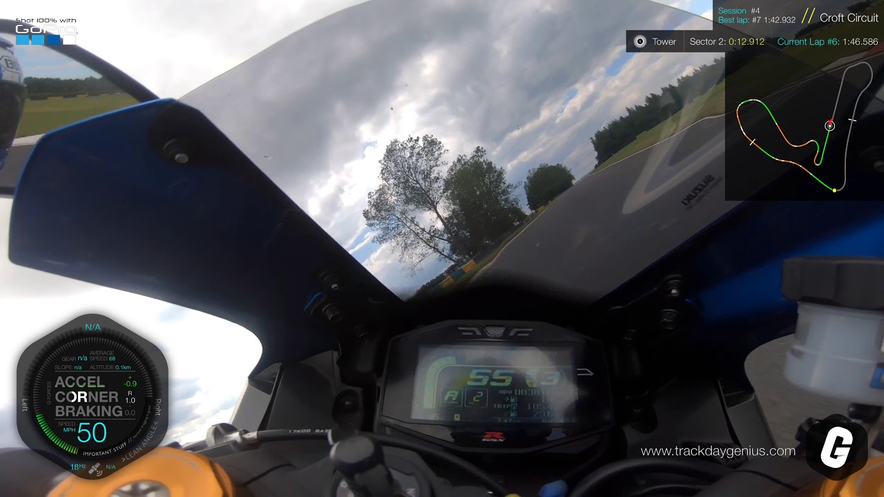 Croft Circuit Bike Trackday - 19/06/2019 - Session 6 - Novice - Suzuki GSXR1000R - Trackday Genius