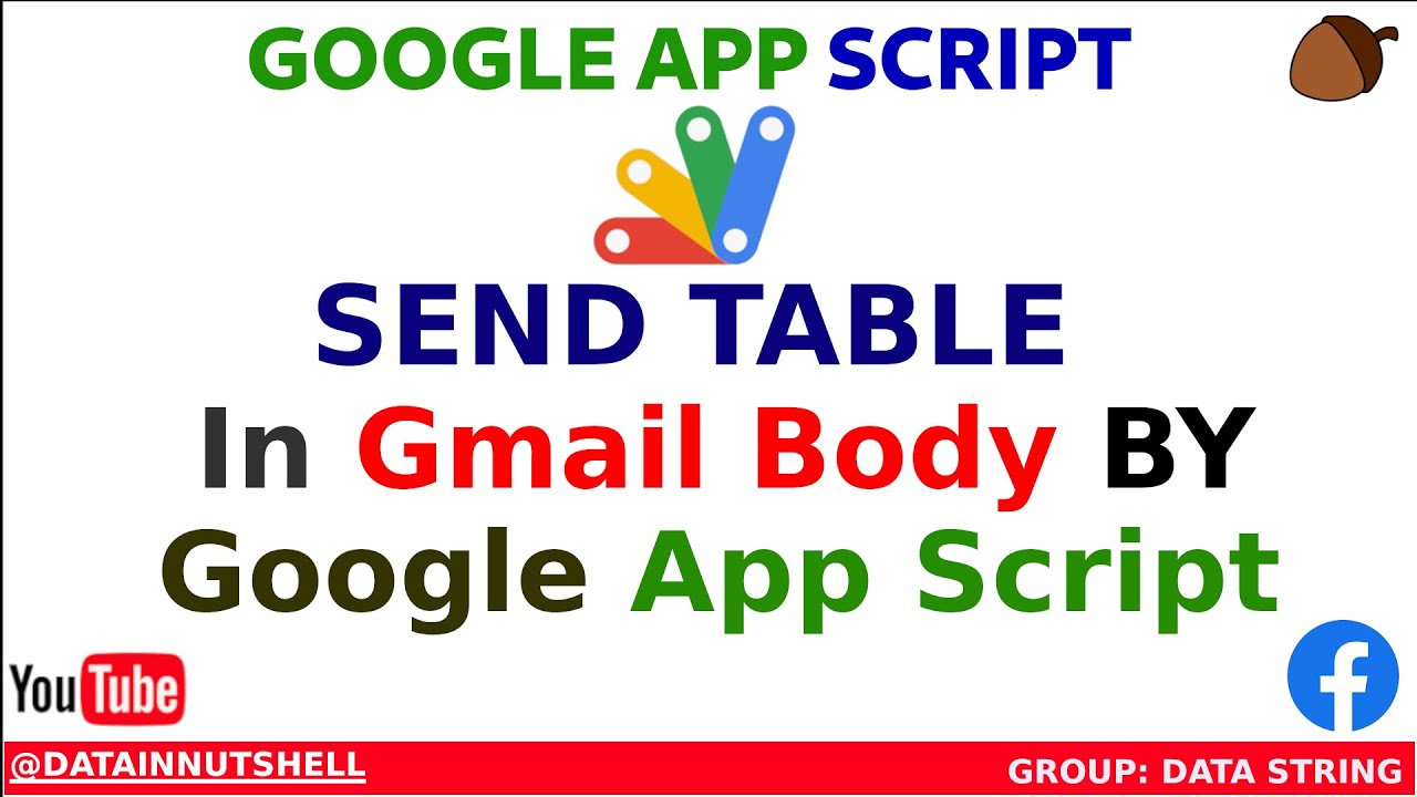 How to Send Emails from Google Sheets | Email HTML Table Data From Google Sheets | Google App Script