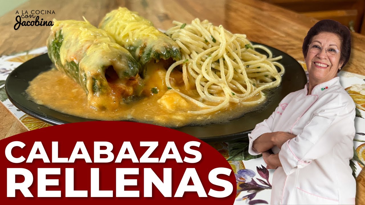 Como hacer calabazas rellenas FÁCIL | Cómo hacer espagueti al cilantro