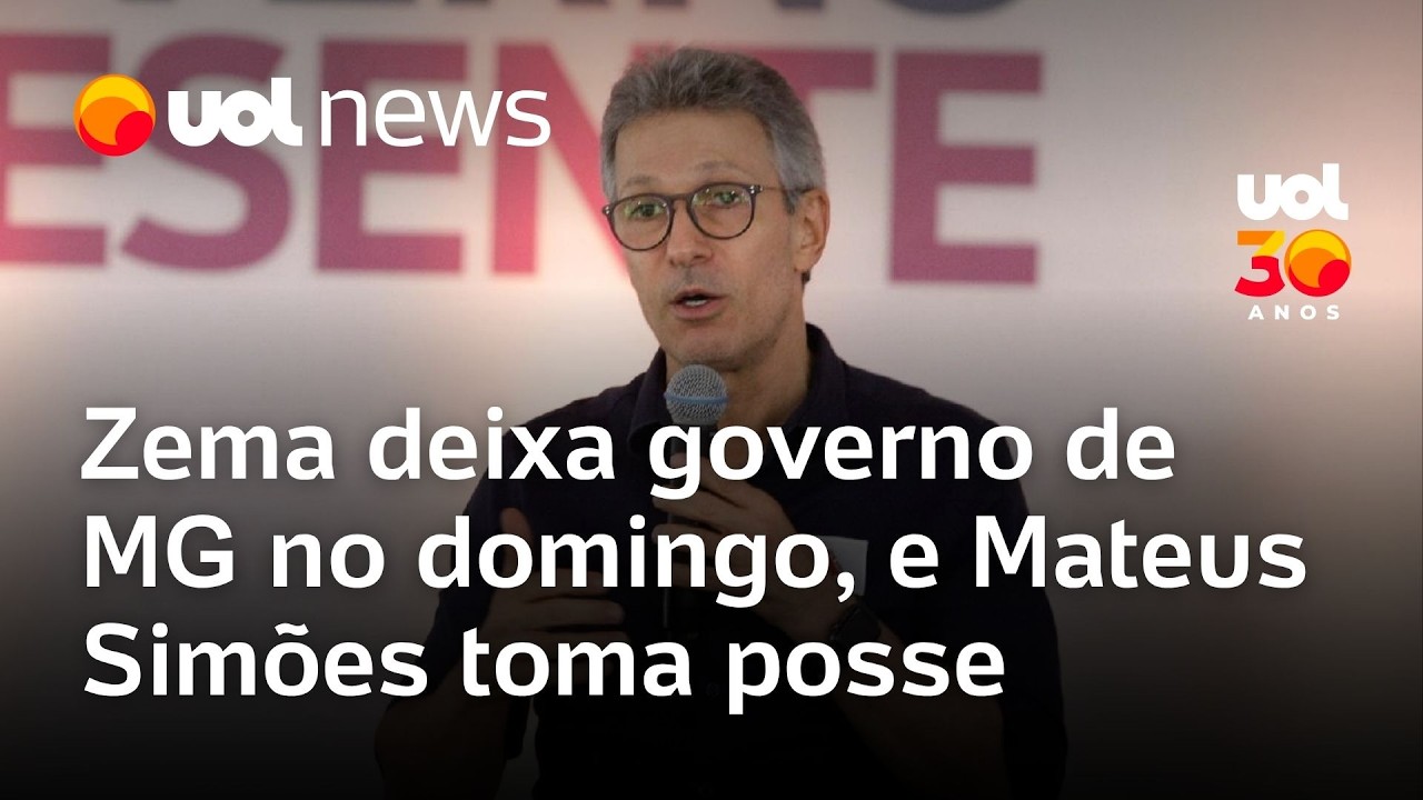 Mateus Simões toma posse como governador de MG após saída de Romeu Zema