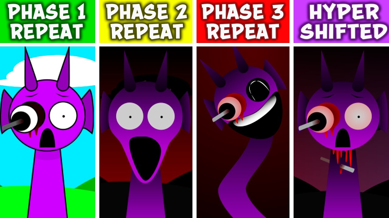 Sprunki PHASE 1, PHASE 2 And PHASE 3 But EVERYONE Is Repeat BI-SHIFTED
