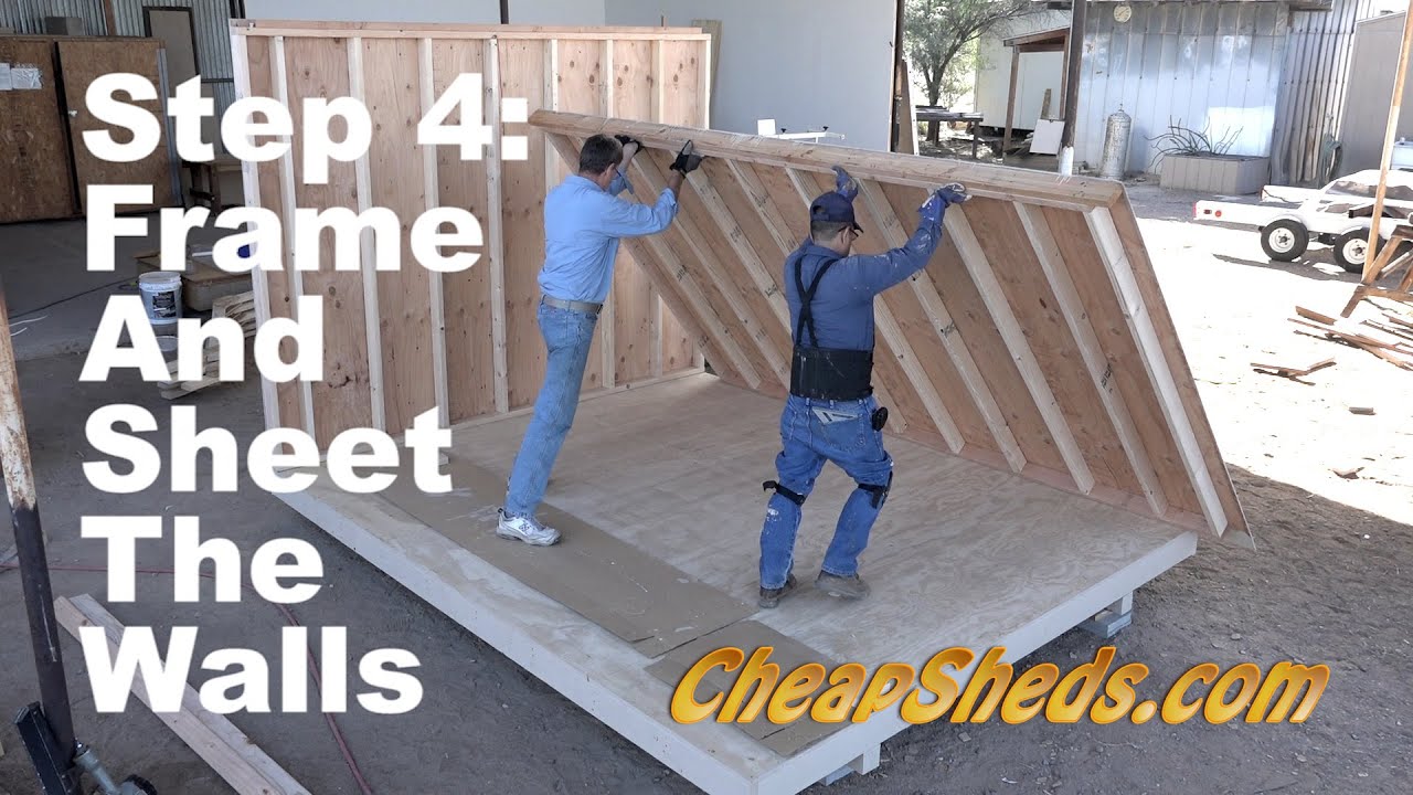 How To Frame And Sheet The Walls For A Tall Barn And Deluxe Gable Roof Shed
