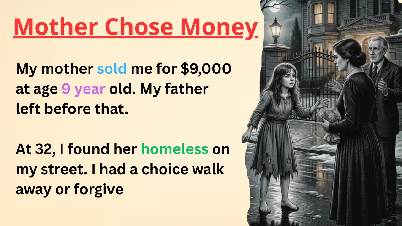 ⭐ Learn English With Emotional Stories 🥺 Mother Chose Money | Level 3 English Listening & Speaking