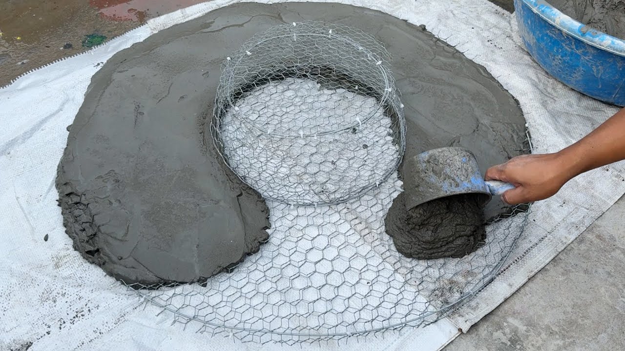 Unique ideas from iron mesh and cement / beautiful and unique garden decoration ideas