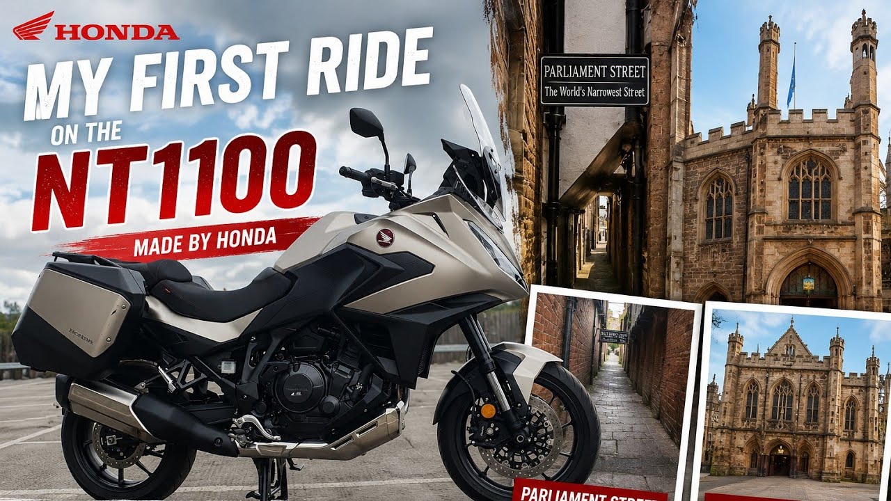 Обзор Honda NT1100: первая поездка в Эксетере | Городская езда в реальных условиях + первые впеча...