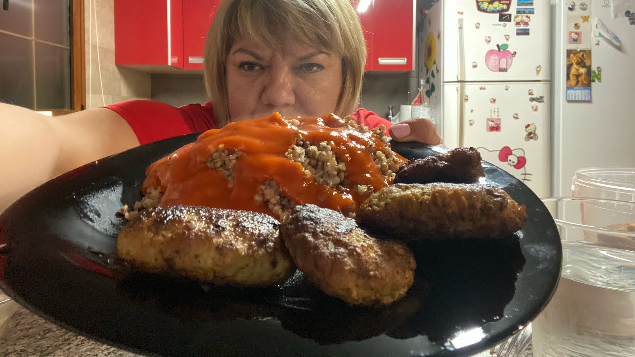 MUKBANG 🍽 ГРЕЧКА  котлеты 🥘 ЭТО Я ДЕЛАЮ ЛУЧШЕЕ ВСЕГО #mukbang#мукбанг