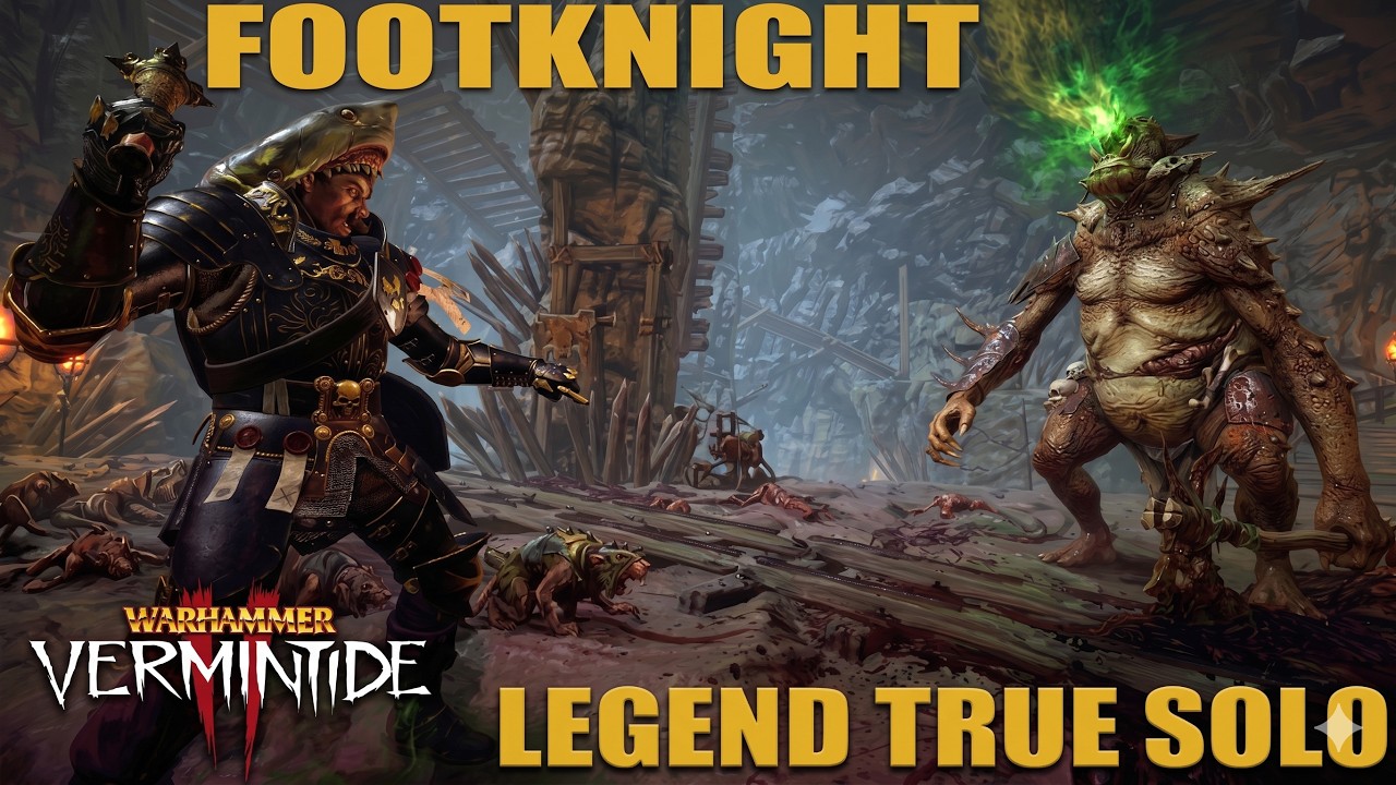 Hunger in the Dark - FootKnight - Legend True solo - Mace Sword/Repeater - Warhammer Vermintide 2