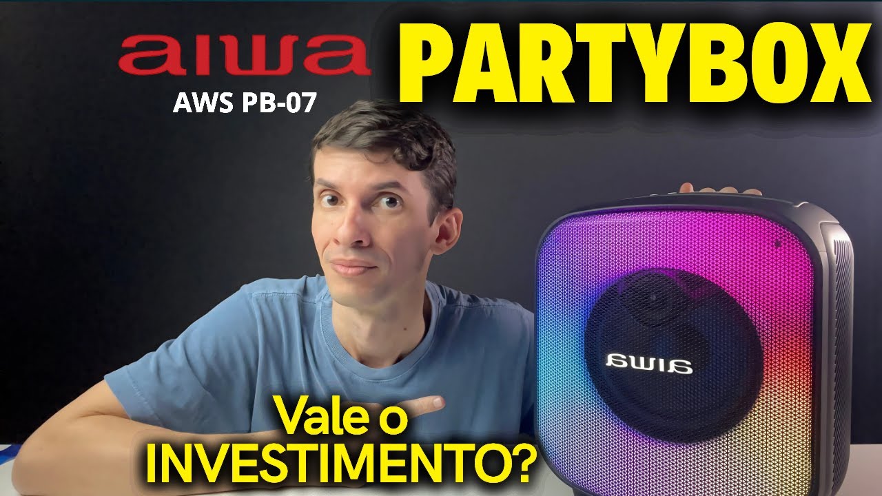 AIWA PARTYBOX AWS PB-07: Potência de verdade ou só luz colorida? Testei e me SURPREENDI!