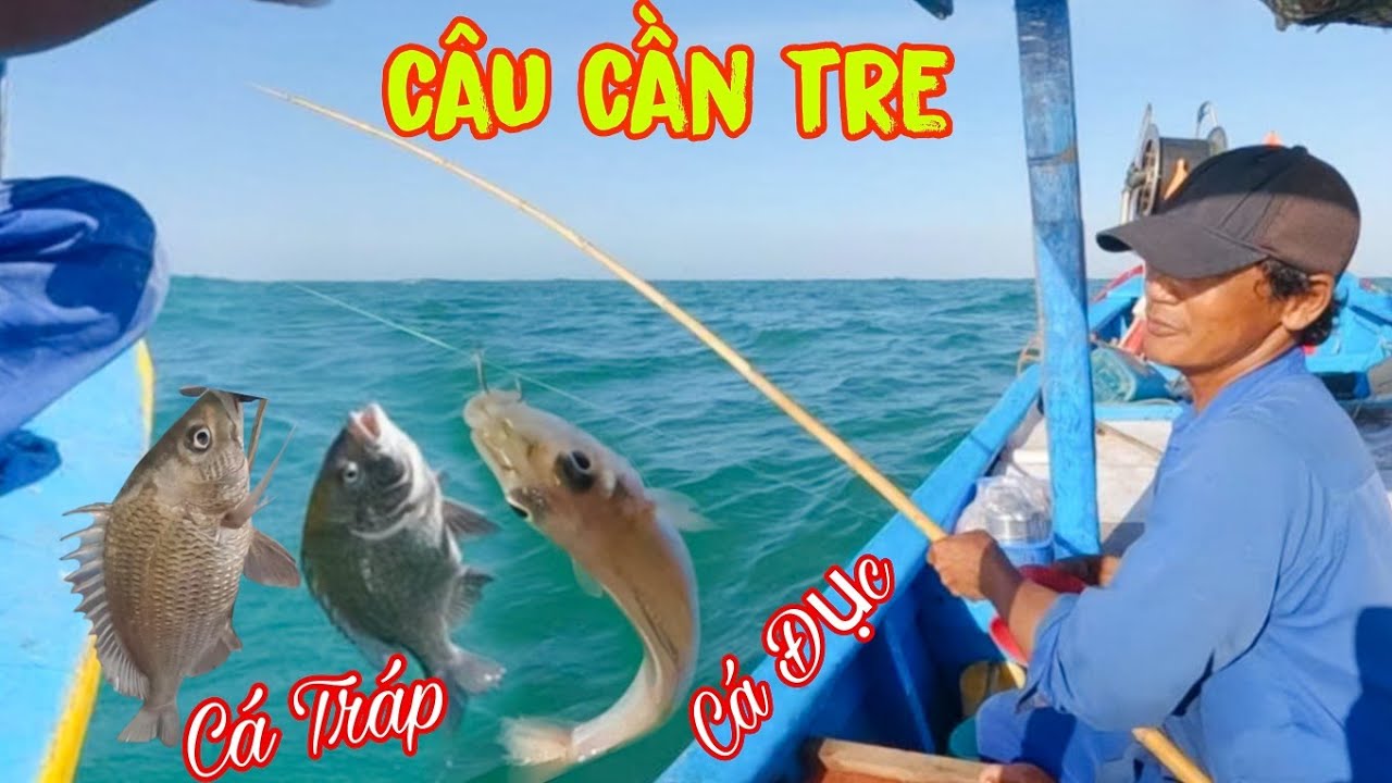 Câu Cần Tre Trên Xuồng Máy 25 Triệu_ Kĩ Thuật Dùng TRÙN ĐỎ Làm Mồi