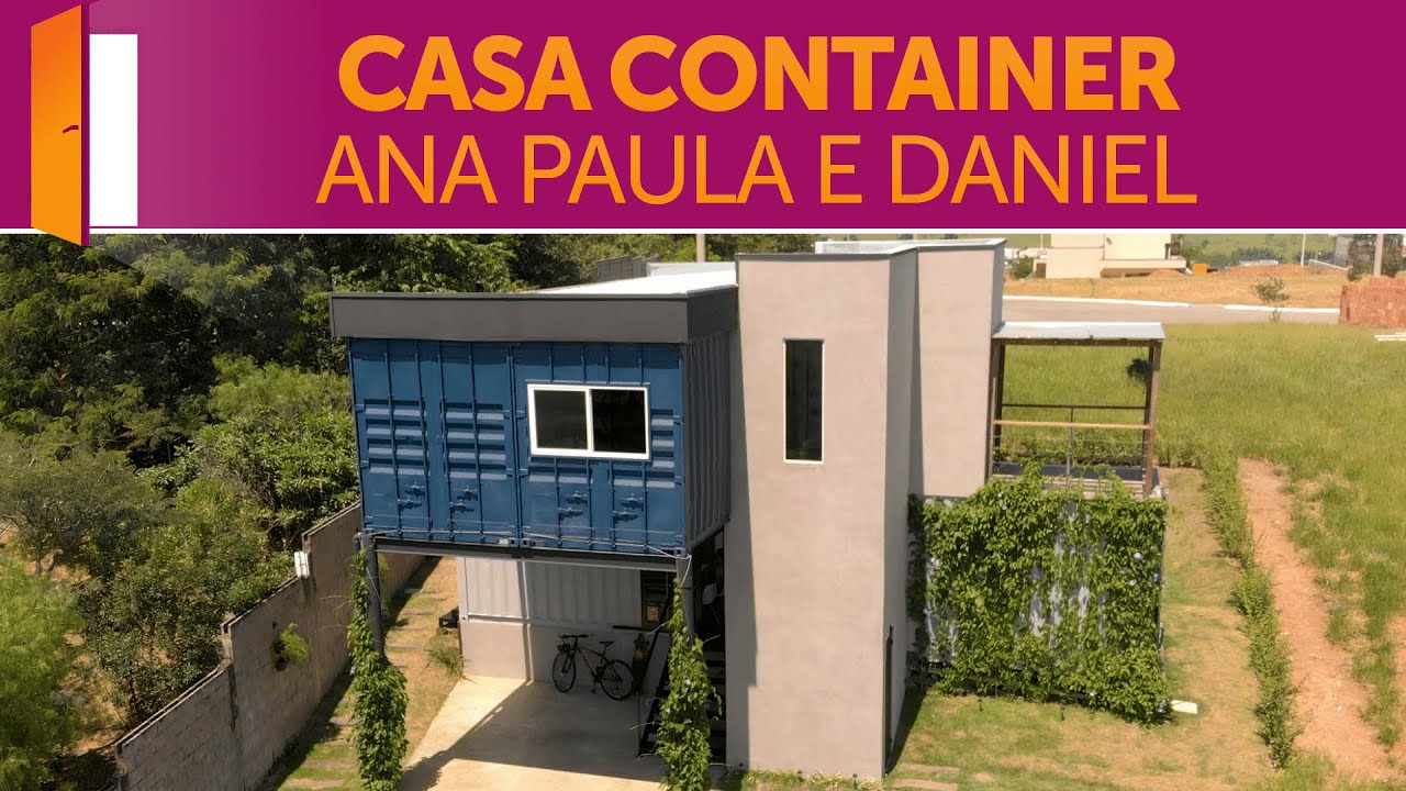 Casa feita com 3 containers e light steel frame