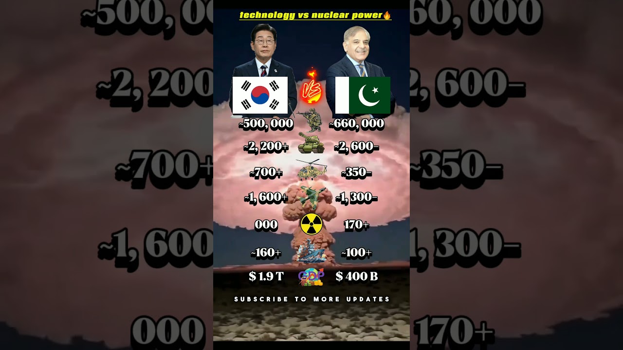 South Korea 🇰🇷 vs Pakistan 🇵🇰 Military Power 2026 | Who Wins? 😱 #shorts #viral #fyp