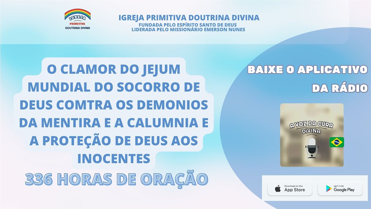 Culto de Sábado com Missionário Emerson Nunes - Sede Internacional - 336 horas de Oração 20-09-2025
