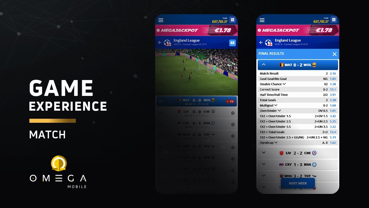 Game Experience with Omega Mobile - Match 📱 Betting Solutions | GoldenRace