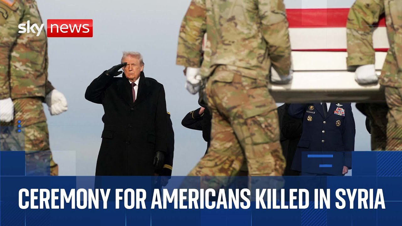 Trump attends dignified transfer ceremony for US soldiers killed in Syria