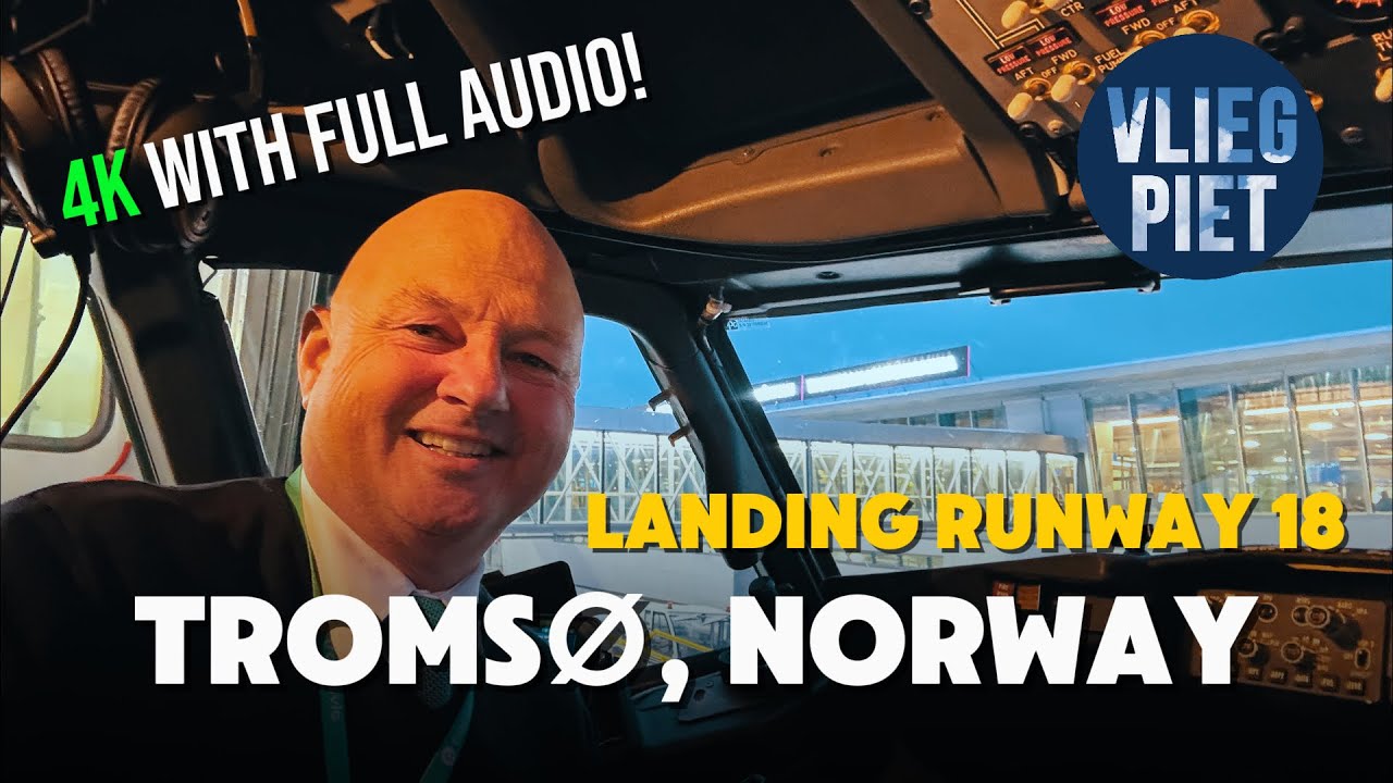 ❄️ Snowy Landing in Tromsø, Norway | Boeing 737 Cockpit View | Vliegpiet’s Flying Friday