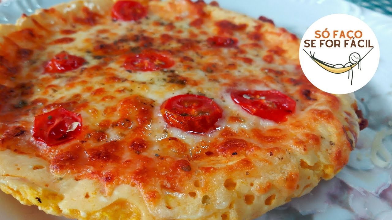PIZZA DE FLOCÃO (SEM FARINHA, SEM FORNO, FÁCIL) #SOFACOSEFORFACIL