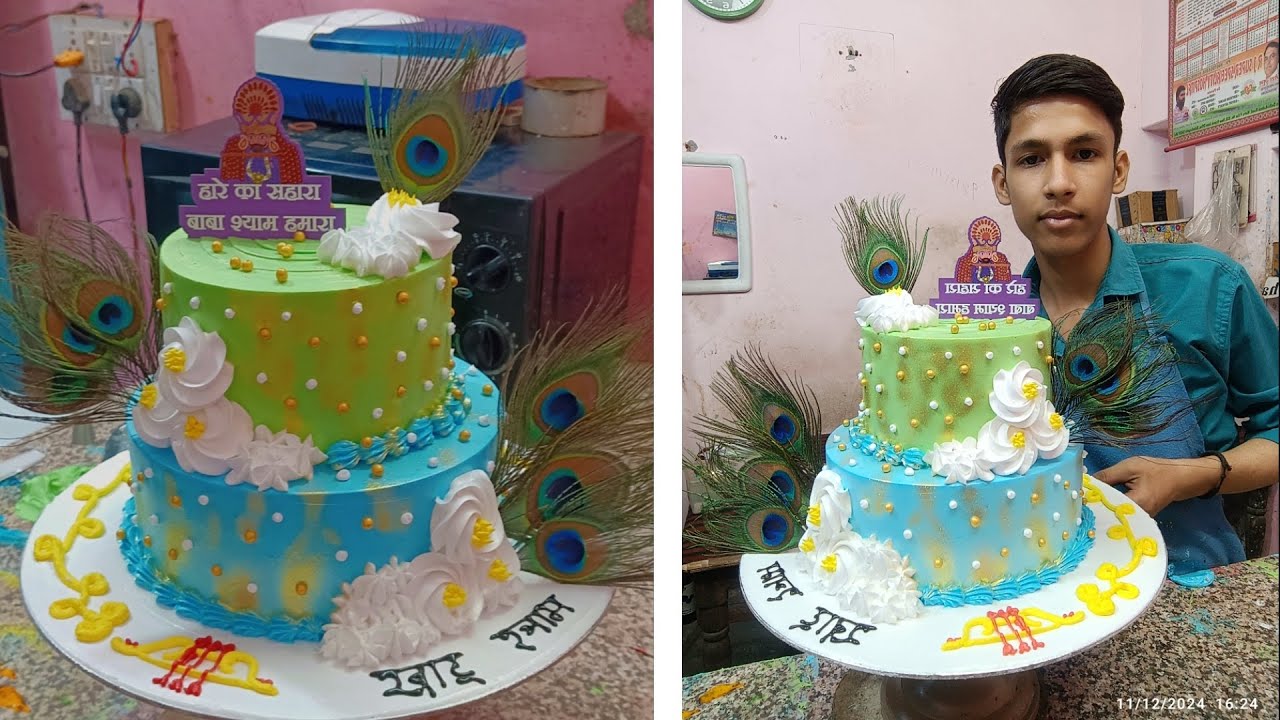 Khatu Shyam Baba cake design Khatu Shyam cake with Ankitachef krishnacake Ladd gopal cake