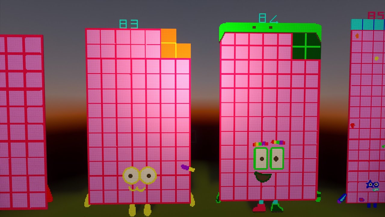 Build NumberBlock 83 But Glowing in Minecraft NUMBERBLOCKS
