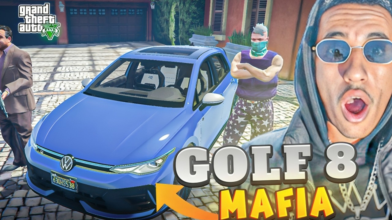 المافيا عطاوني مهمة خطيرة بسيارة Golf 8 في GTA 5! 😱