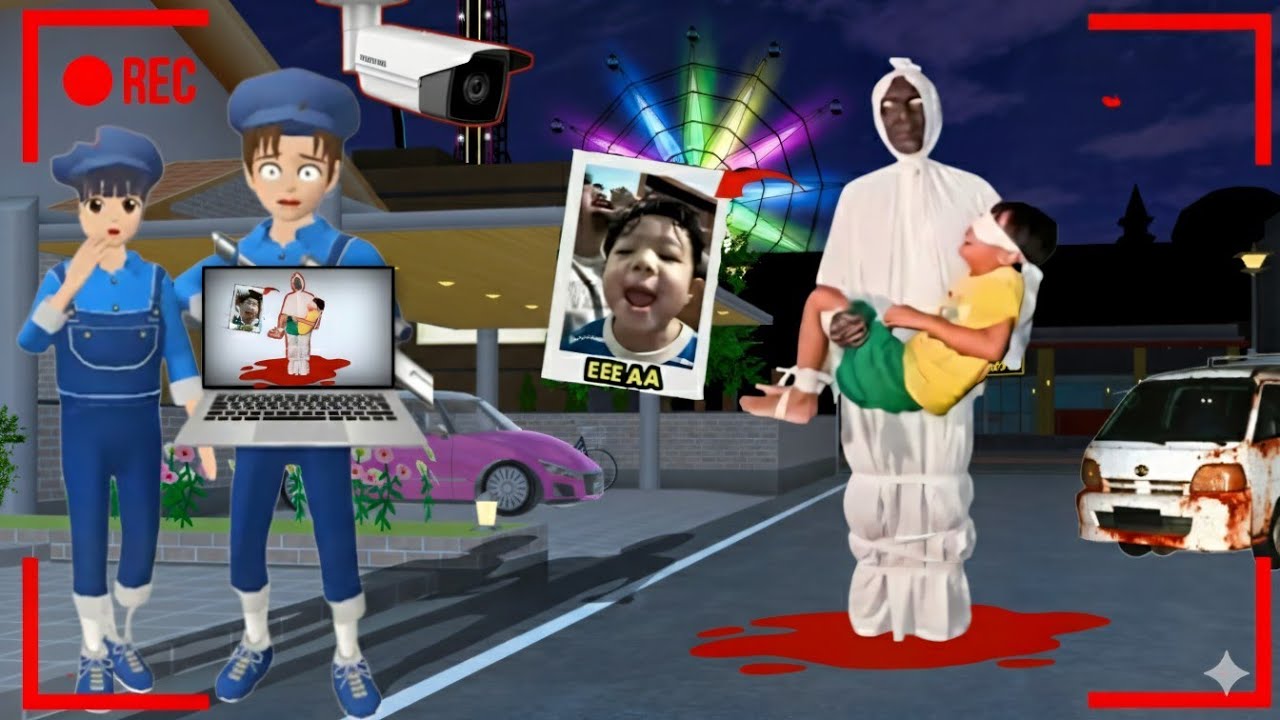 YUTA MIO PANIK CCTV Rekam HANTU EEE AA ENGKOL TANGK4P ANAK KECIL DEPAN RUMAH😱 #sakuraschoolsimulator