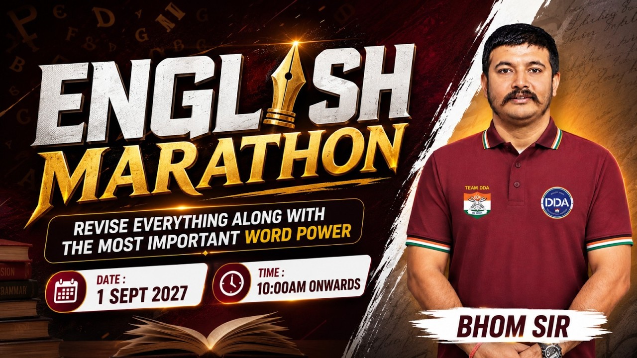 English Marathon LIVE | Complete Revision + Important Word Power | NDA - II 2026 | BHOM SIR