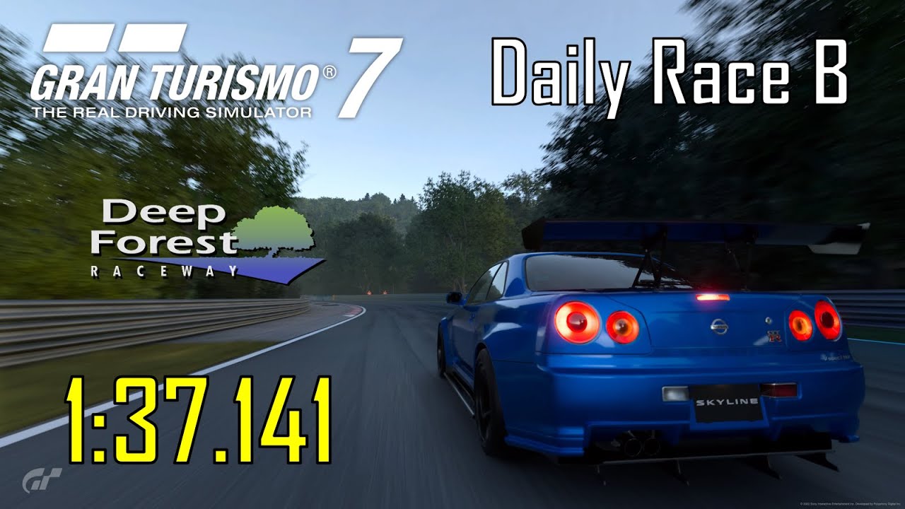 This Car is OP! | Gran Turismo 7 Daily Race B | Deep Forest Raceway | R34 GT-R | 1:37.141