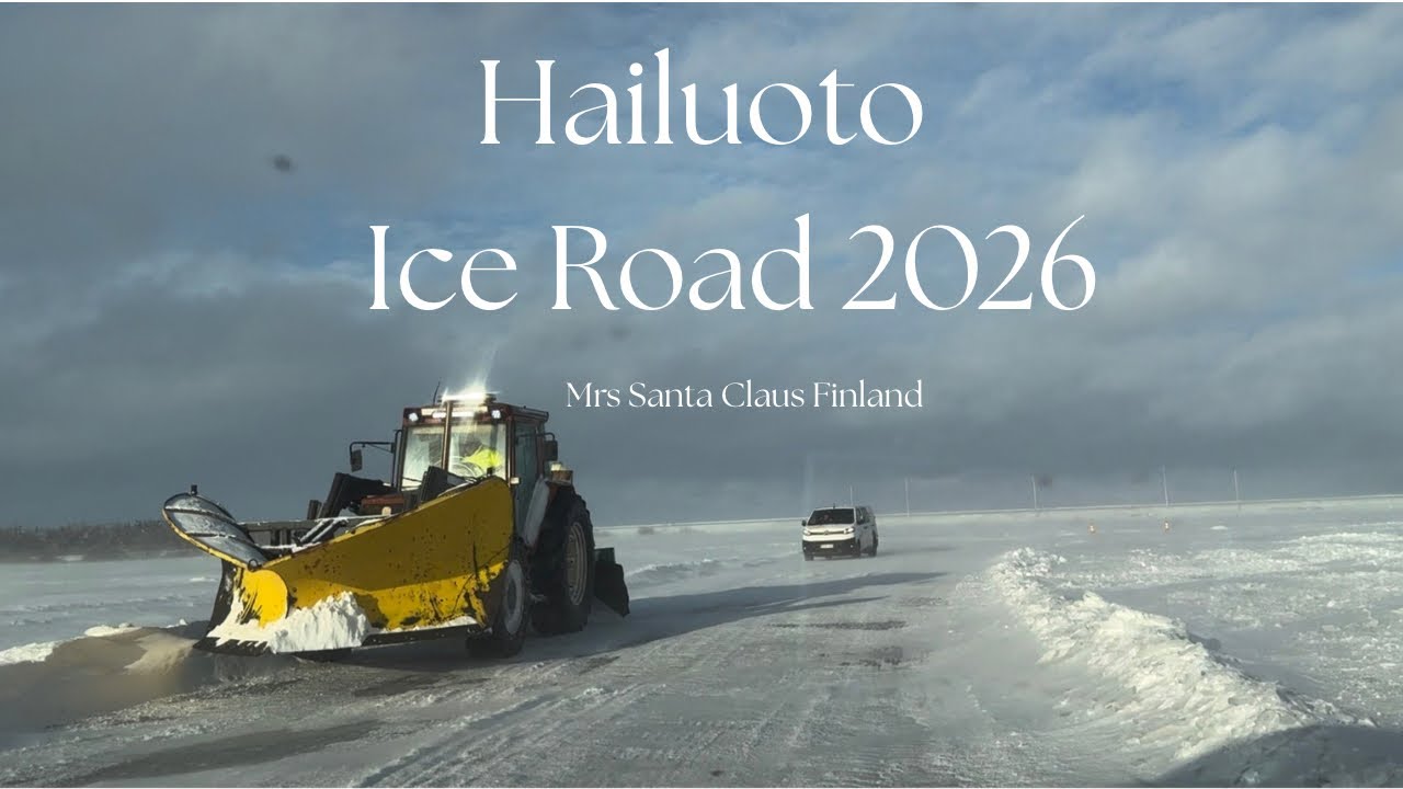 Driving on the Sea Ice Road in a snowstorm - an hour later the road was closed for eight hours