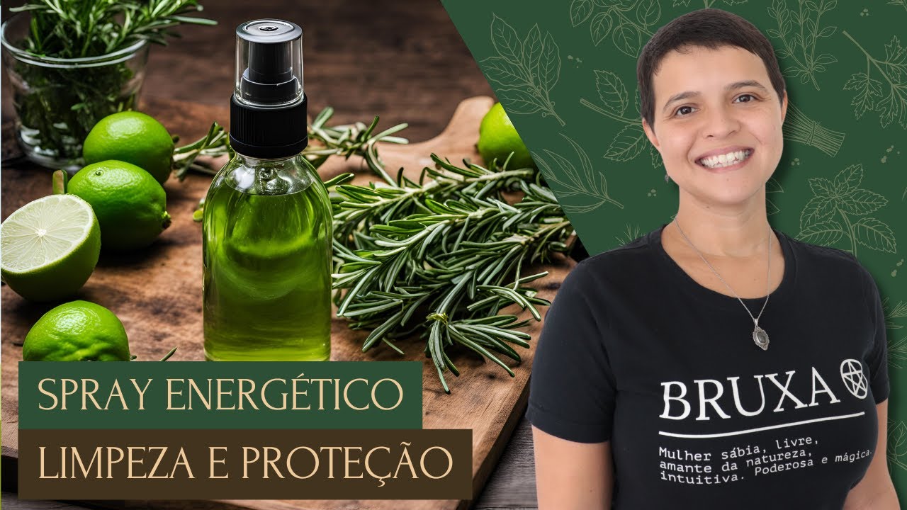 Spray Vibracional para Limpeza Energética com Alecrim e Limão - Bruxaria Natural & Magia das Ervas
