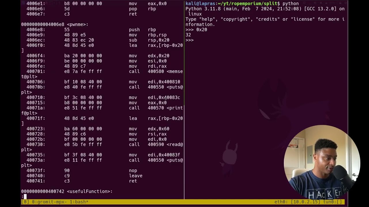 2 - ROP Emporium Walkthroughs - split x64