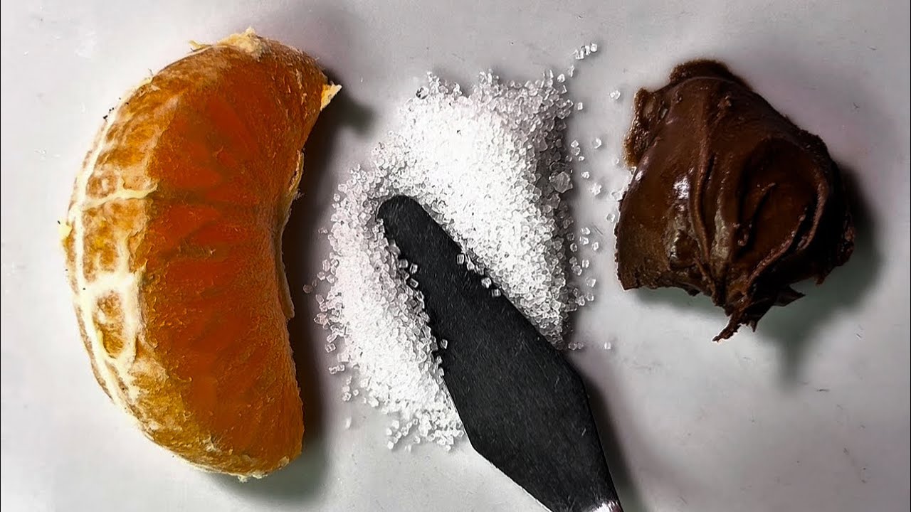 What color does mixed Fruit and Sugar and Nutella make?? #colormixing #food #asmr #satisfying 