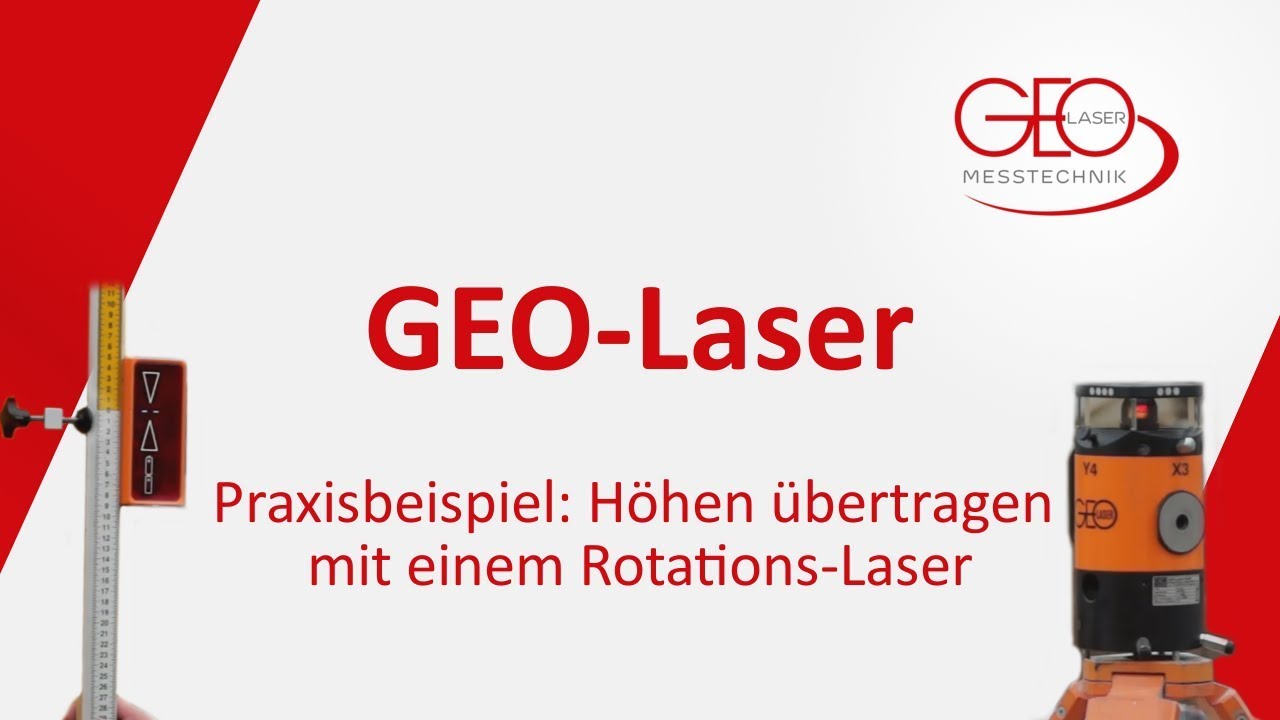Höhen übertragen mit einem Rotations-Laser - Nivellieren mit einem Rotations-Laser - Laser-Empfänger