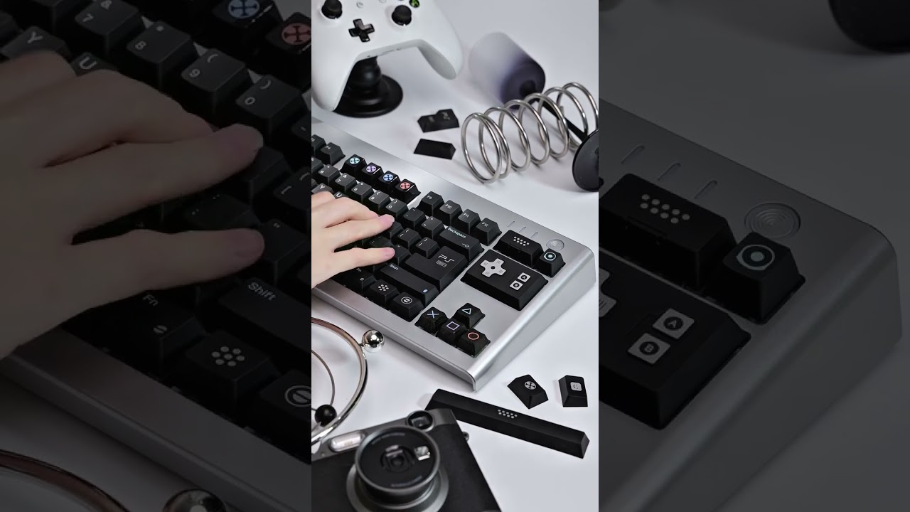 80Retros PS 1994 Black & Silver #keycaps #80retros #playstation #ps1 #shorts #unboxing #soundtest