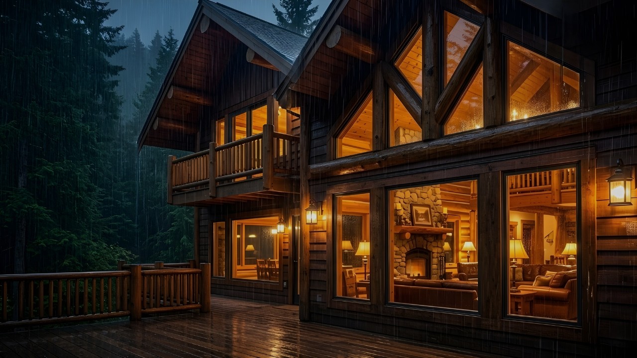 Forest Rain and Thunderstorm for a Quiet Night | Deep Sleep, Calm Mind, Stress Relief | 4h