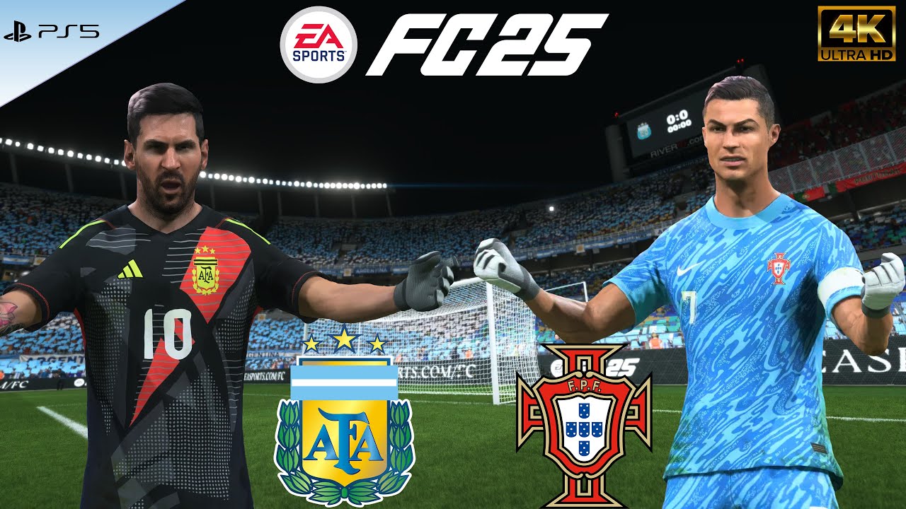 FC 25, MESSI vs RONALDO, ARGENTINA vs PORTUGAL, PS5, 4K