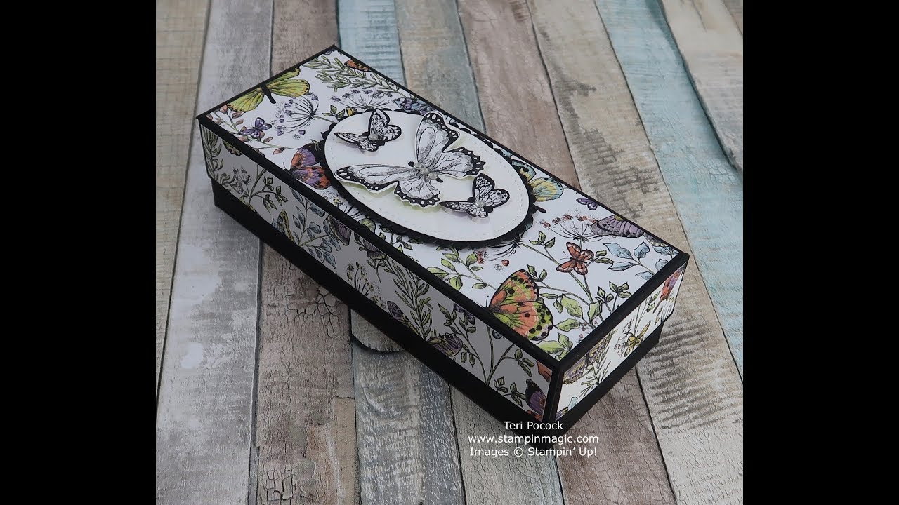 Gift Box using Botanical Butterfly papers from Stampin' Up! (5¾