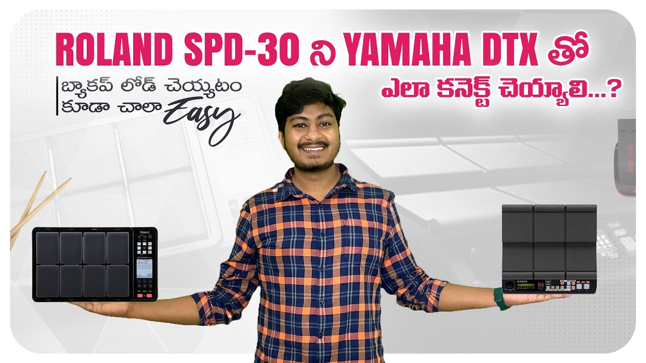 Roland Spd 30 & Yamaha Dtx Midi Tones Loading & Connecting || Yamaha Dtx and Roland spd 30 backup