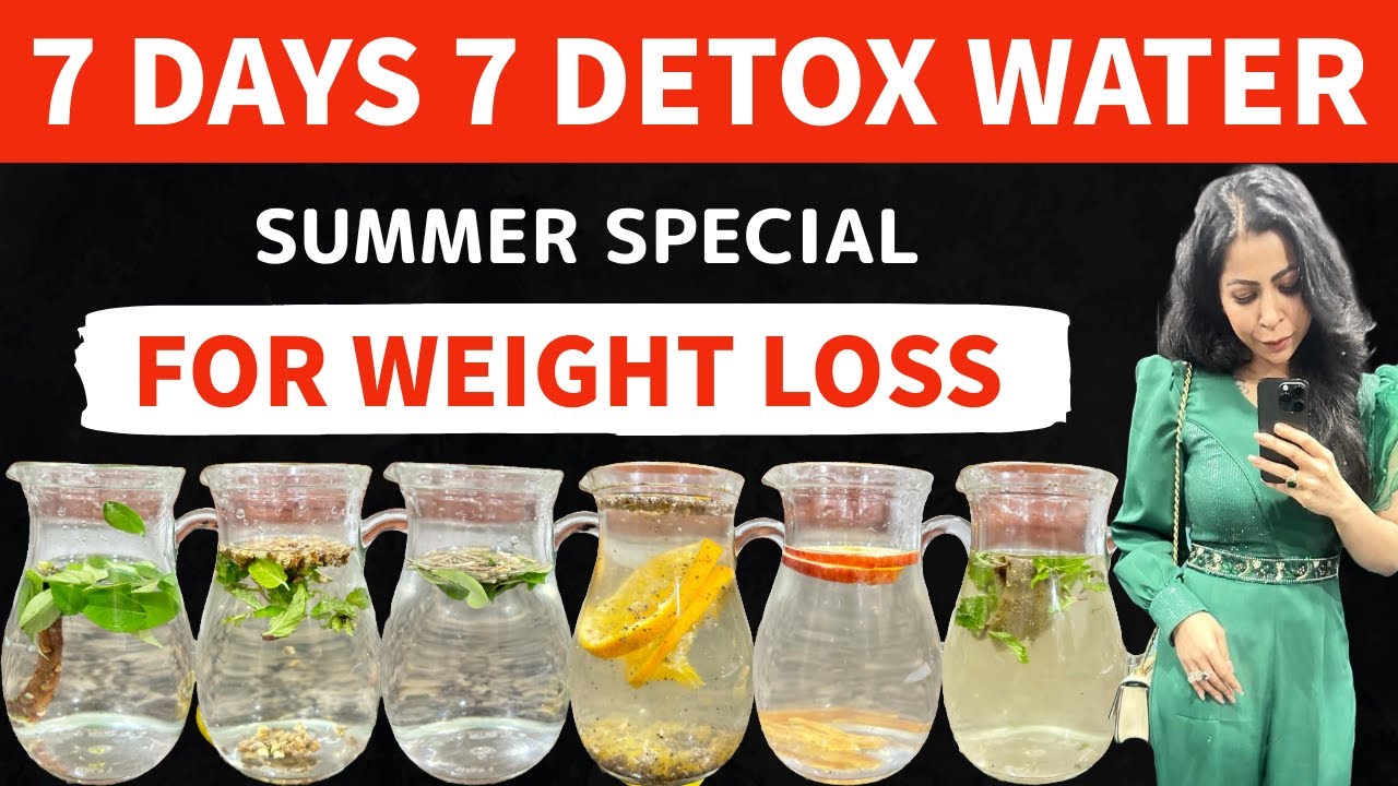7 Detox Water For Fast Weight Loss In Summer | Drinks To Lose Belly Fat & Cleanse | Fat to Fab